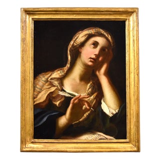After Giampietro Cavazzoni Zanotti, Portrait of the Eritrean Sibyl, 1720, Oil on Canvas For Sale