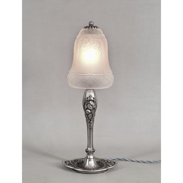 1920s French Art Deco Lamp by Lorrain Daum - 1930 France For Sale - Image 5 of 14