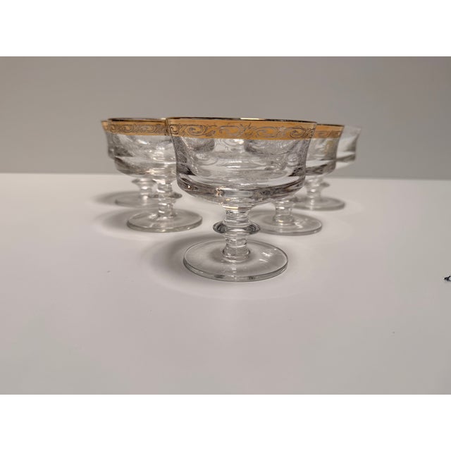 1970s Murano Glass Medici Gold Rim Dessert Bowl Set, 1970s, Set of 6 For Sale - Image 5 of 9