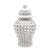 Vintage Pierced Ceramic Temple Jar / Lantern For Sale