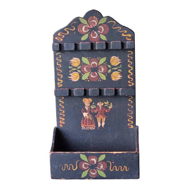 Early 20th Century Pennsylvania Dutch Style Folk Art Spoon Rack For Sale