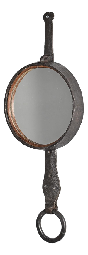 Wrought Iron Mirror by Léopold Gest, France, 1970