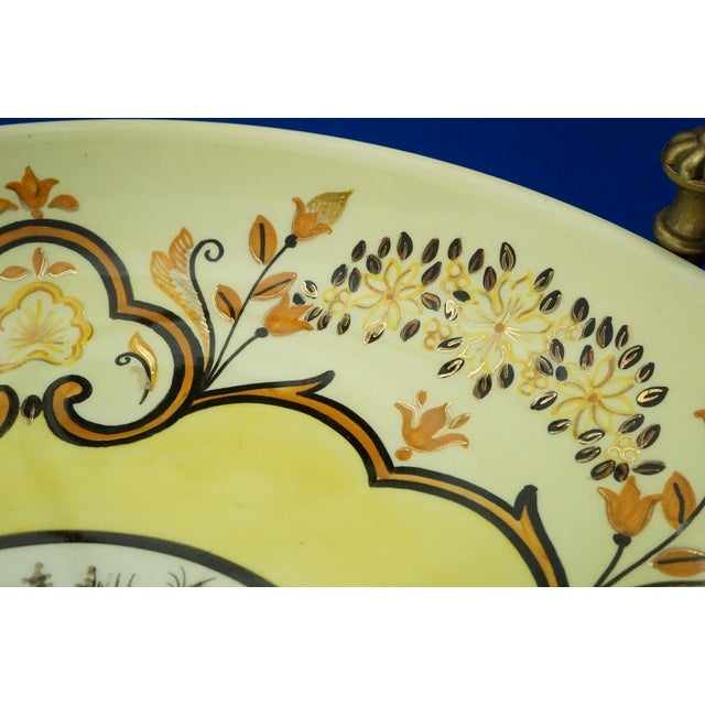 Large 20th Century Art Deco Ceramic Plate from CIA MANNA Turin, Italy, 1930s For Sale - Image 10 of 17