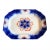 Antique Gaudy Welsh Crescent Pinwheel Flow Blue Small Platter, Circa 1840s For Sale