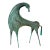 Monumental Italian Modernist Patinated Bronze Horse Sculpture, Etruscan Taste For Sale