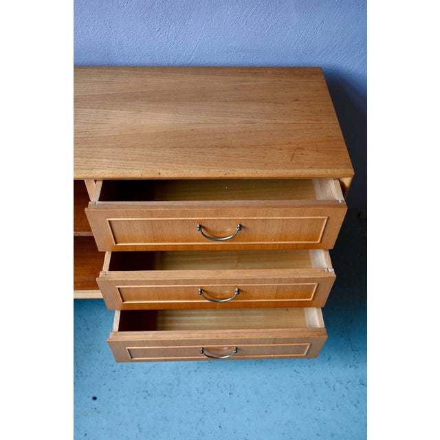 Small Vintage Scandinavian Sideboard in Light Oak, 1960s For Sale - Image 13 of 17