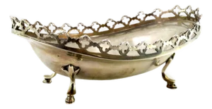 Silver Candy Box with Wire Rack and Horse-Shaped Feet
