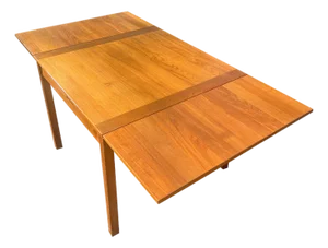 Modern Danish Teak Extendable Dining Table With Hidden Leaves