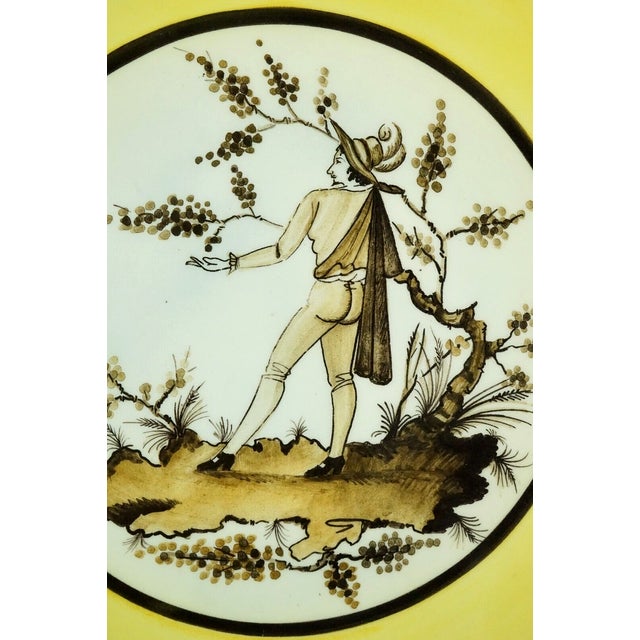 Large 20th Century Art Deco Ceramic Plate from CIA MANNA Turin, Italy, 1930s For Sale - Image 11 of 17