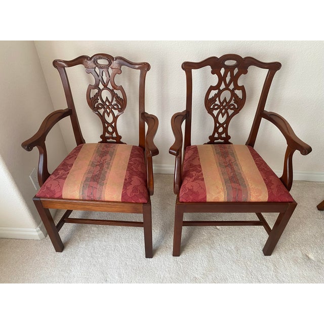 Late 20th Century Exquisitely Unique Baker Historic Charleston Collection Mahogany Dining Chairs- Set of 8 Excellent "Mint" Condition For Sale - Image 11 of 12