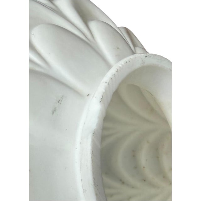 White 1960’s Hollywood Regency, Milk Glass, Swag Lamps - a Pair For Sale - Image 8 of 10
