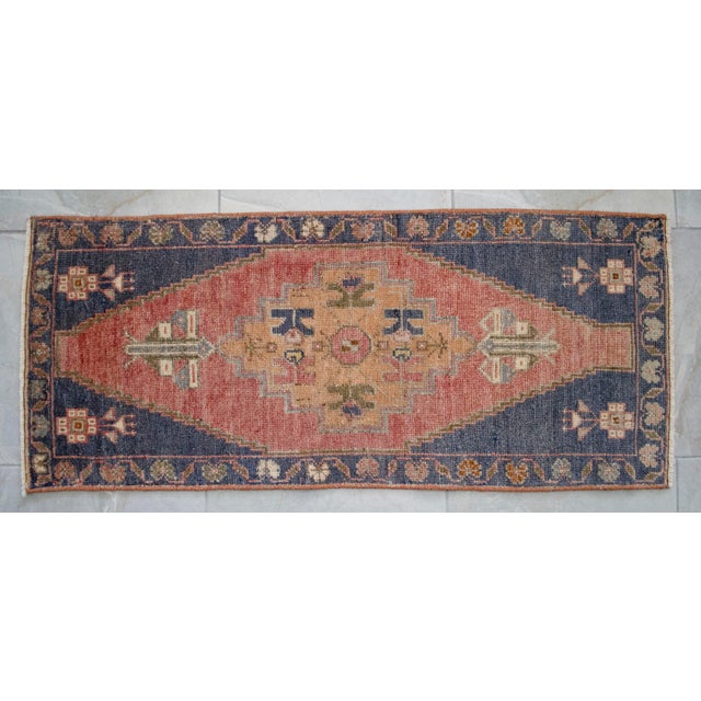 Textile 1970s Entryway Rug, Bath Mat, Kitchen Decor, Small Rug, Turkish Rug, Doormat 1'7" X 3'7" For Sale - Image 7 of 11