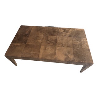 J. Robert Scott High-Gloss Lacquer Parchment Coffee Table For Sale