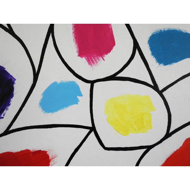 Cubist Acrylic Painting of Nude Woman Framed For Sale - Image 11 of 11