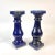 19th Century Ceramic Cobalt Blue Columns - a Pair For Sale - Image 4 of 8