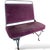 Textile Mid-Century Industrial Bench with Purple Wool Upholstered Seat For Sale - Image 7 of 9