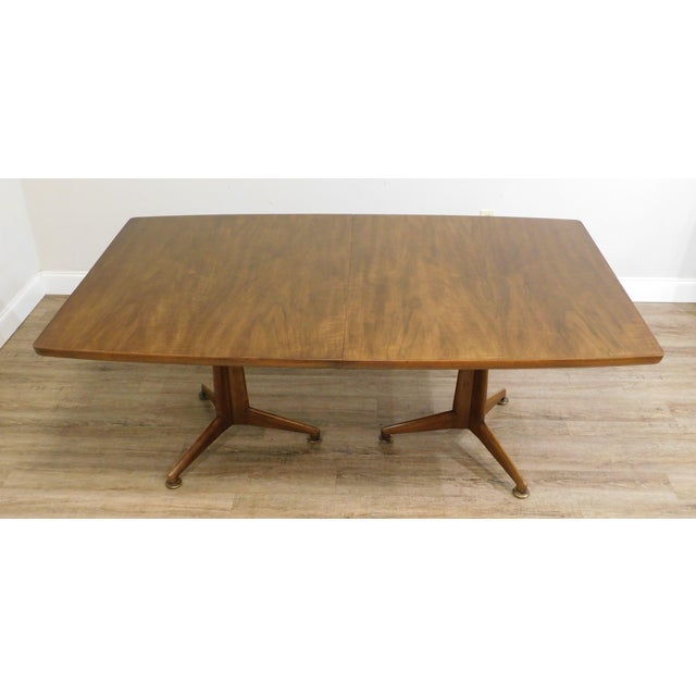 John Widdicomb Mid Century Modern Walnut Expandable Dining ...