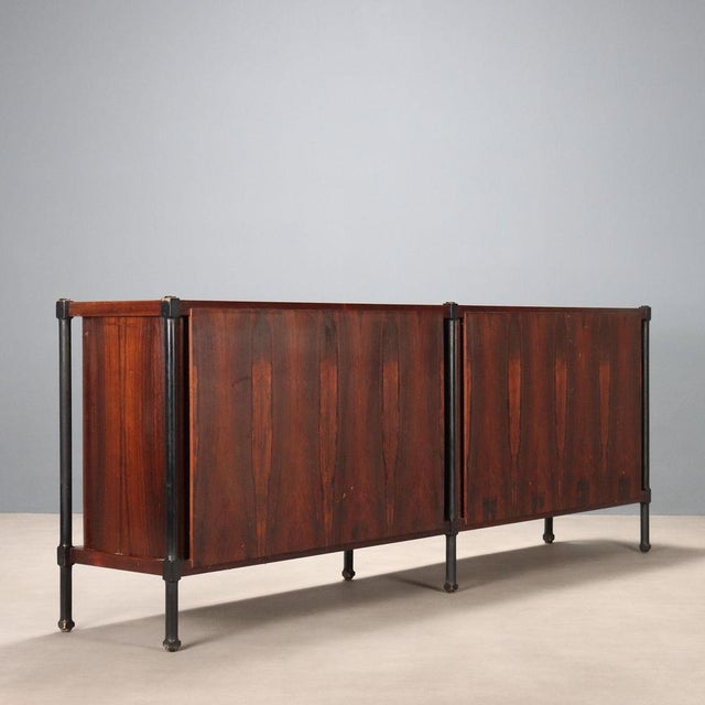 Vintage Wood Veneer Sideboard, Italy, 1960s For Sale - Image 10 of 11
