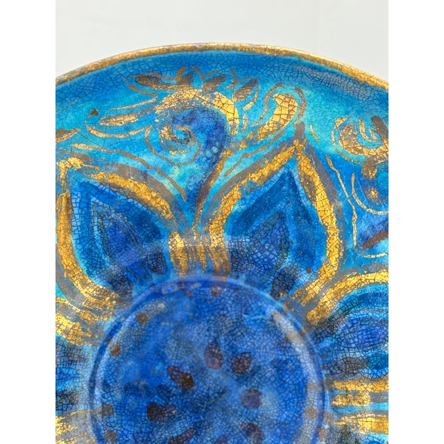 Art Nouveau Ceramic Sunflower Platter by Edith Varian Cockcroft C. 1930 For Sale - Image 4 of 11