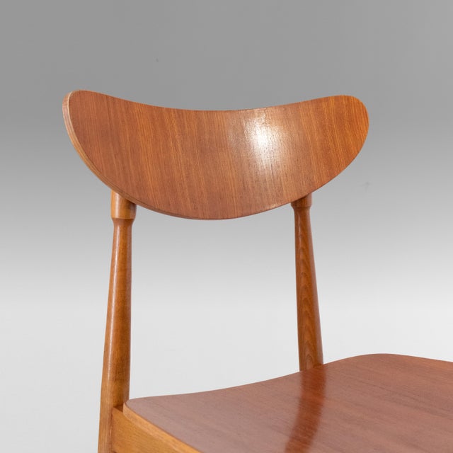 Scandinavian Wood Dining Chairs in the the style of Hans J. Wegner, 1960s, Set of 4 For Sale - Image 11 of 14