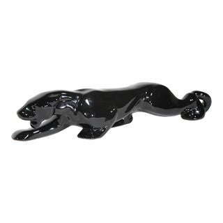 Mid Century Ceramic Black Panther Lamp Tv Lamp C. 1950’s Possibly Royal Haeger For Sale
