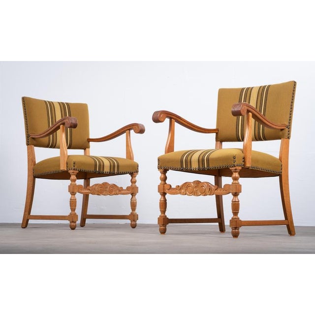 Oak Armchairs, Denmark, 1960s, Set of 2 For Sale - Image 4 of 9