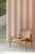 Not Yet Made - Made To Order Clubhouse Stripe Grasscloth Wallpaper by House Party | Sunrise Peach & White | 8 Yards For Sale - Image 5 of 9