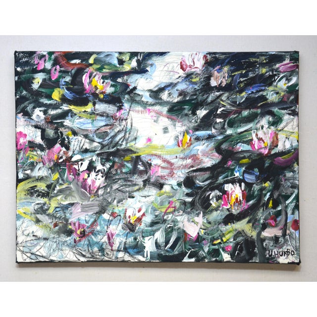 Artist Uladzimir Hurbo/ This mesmerizing artwork showcases an abstract interplay of dark and light hues, drawing the...