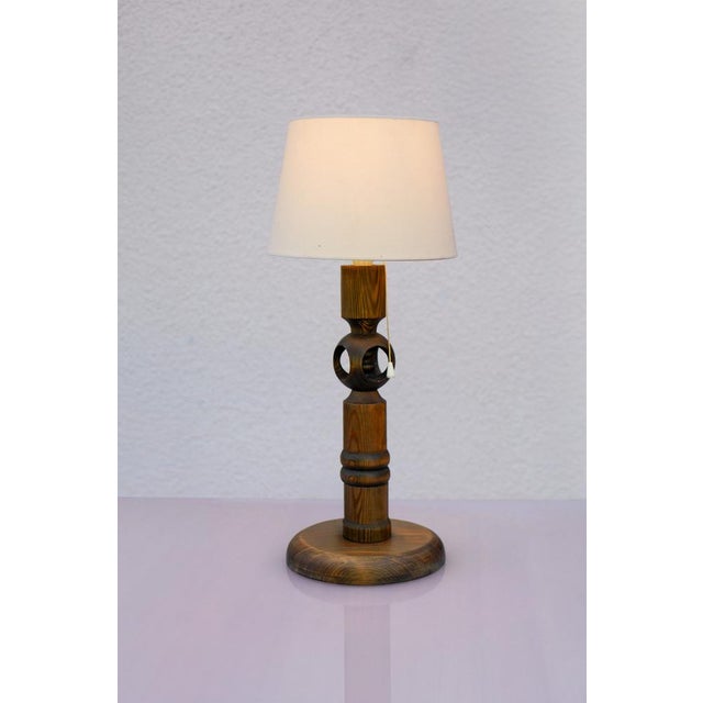 Luxus Large Pine Table Lamp by Uno & Östen Kristiansson for Luxus, Sweden For Sale - Image 4 of 12