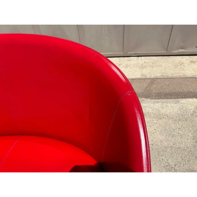 Red Sofa by Massimo and Lella Vignelli for Poltrona Frau, 1989 For Sale - Image 6 of 12