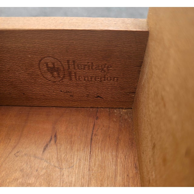 Mid-Century Heritage-Henredon Walnut Expendable Rolling Buffet Server For Sale - Image 11 of 11