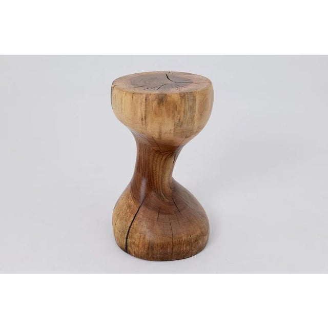 Early 21st Century Walnut Wooden Sculptural Side Table by Logniture For Sale - Image 5 of 16