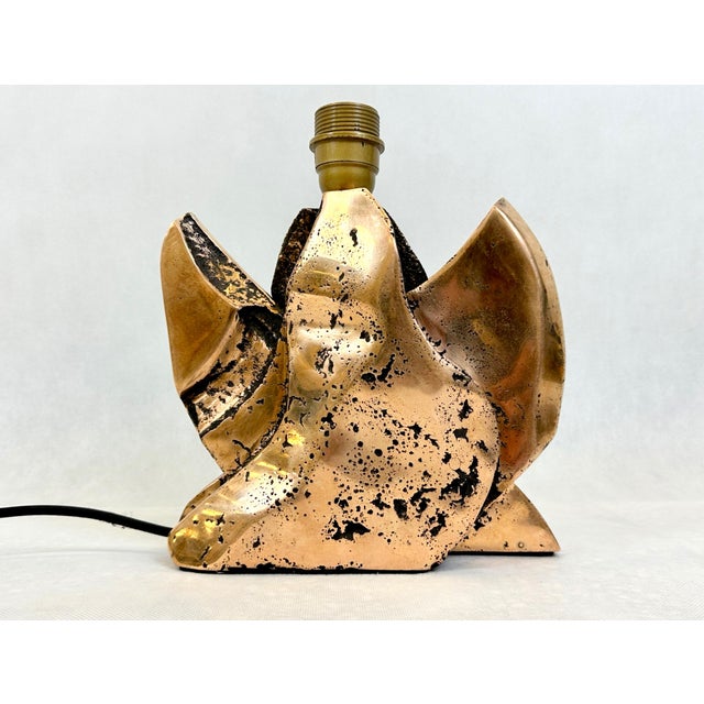 Brutalist Bronze Table Lamp, 1970s For Sale - Image 13 of 18
