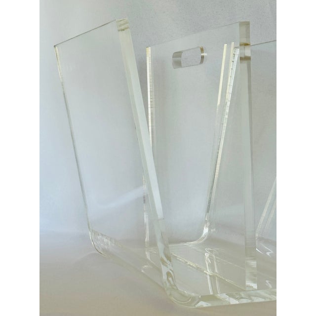 1970s Lucite Magazine Rack For Sale - Image 9 of 15