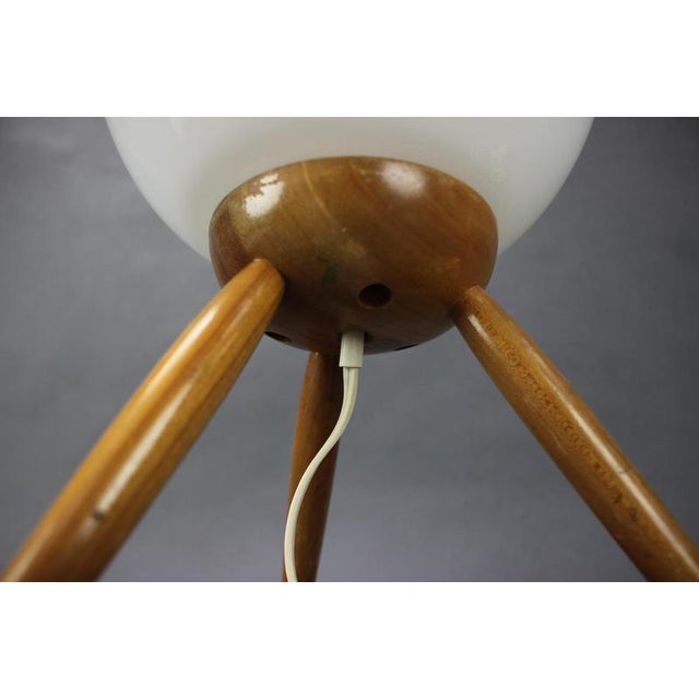 Wood Mid-Century Table Lamp, Uluv, 1960s For Sale - Image 7 of 10