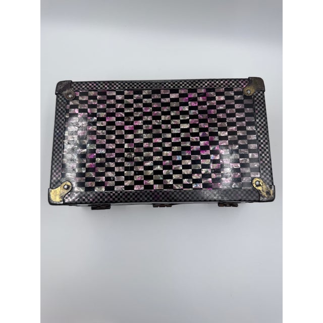 Antique Miniature Trunk - Eagle Lock Connecticut For Sale - Image 10 of 10