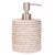Boho Chic Artifacts Rattan Stainless Steel Polished Finish Soap Pump Dispenser in White For Sale - Image 3 of 3
