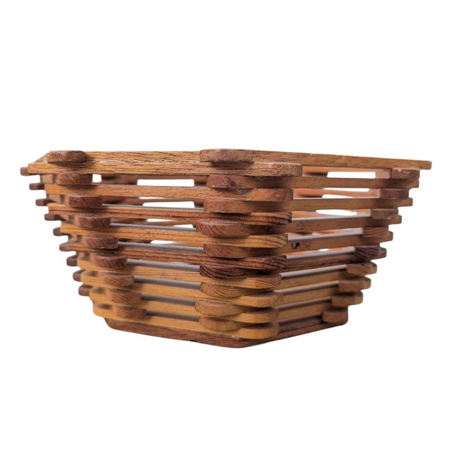 Mid 20th Century Vintage Popsicle Stick Folk Art Decorative Bowl For Sale - Image 5 of 15