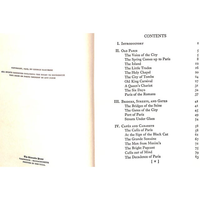 Paper "Paris in Profile: A Book for the Sophisticated" 1929 Slocombe, George For Sale - Image 7 of 11