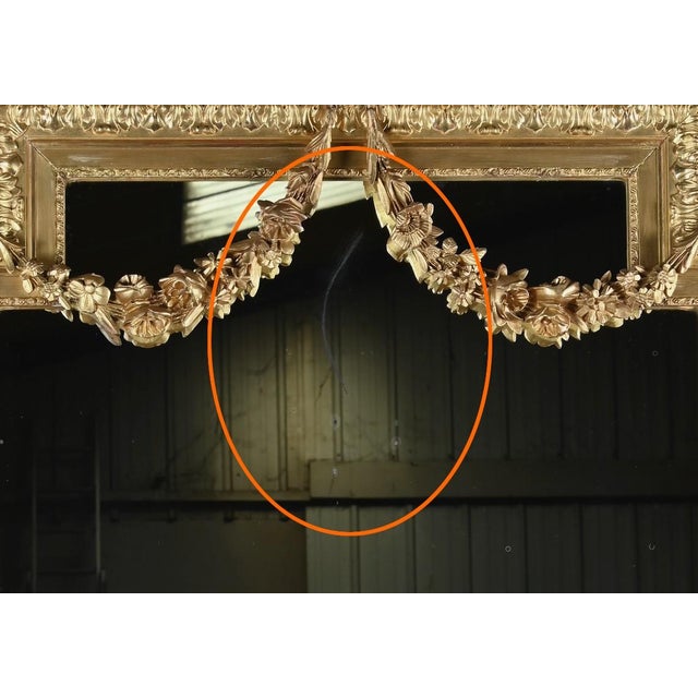 Louis XVI Style Giltwood Mirror, 1800s For Sale - Image 11 of 14