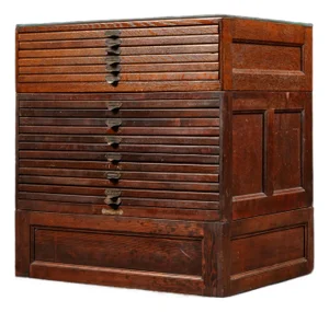 Pair of Late 19th Century Map Cabinets With Period-Appropriate Maps