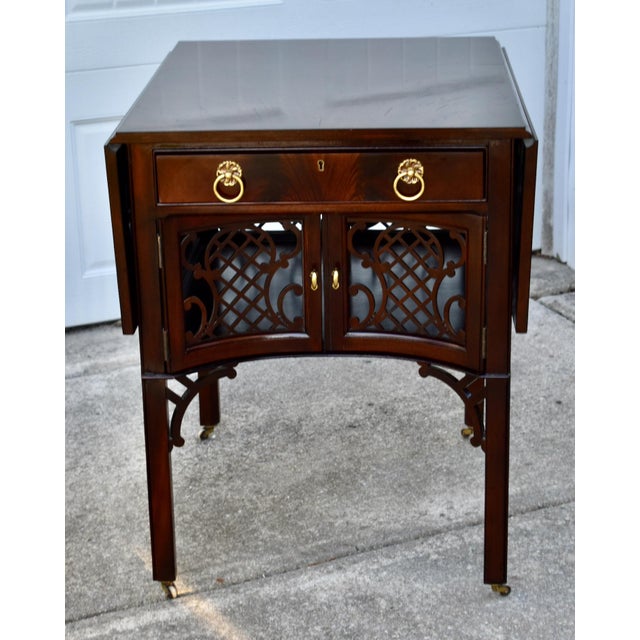 Century Furniture Vtg. Century Regency Style Mahogany Pembroke Drop Leaf Side Table For Sale - Image 4 of 5