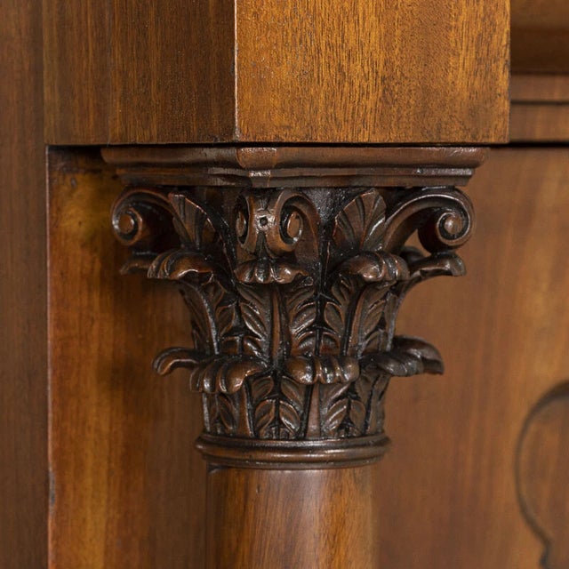 Antique Early 20th Century Mahogany Biedermeier Drop Front Secretary Desk From G For Sale - Image 9 of 10