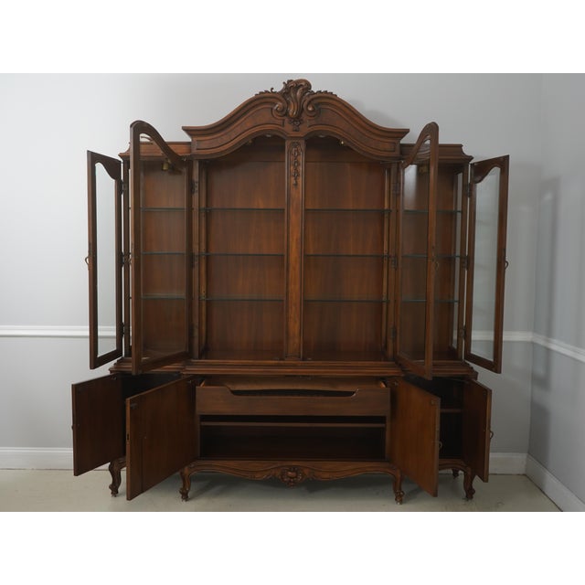 French Karges French Louis XV Walnut China Cabinet For Sale - Image 3 of 18