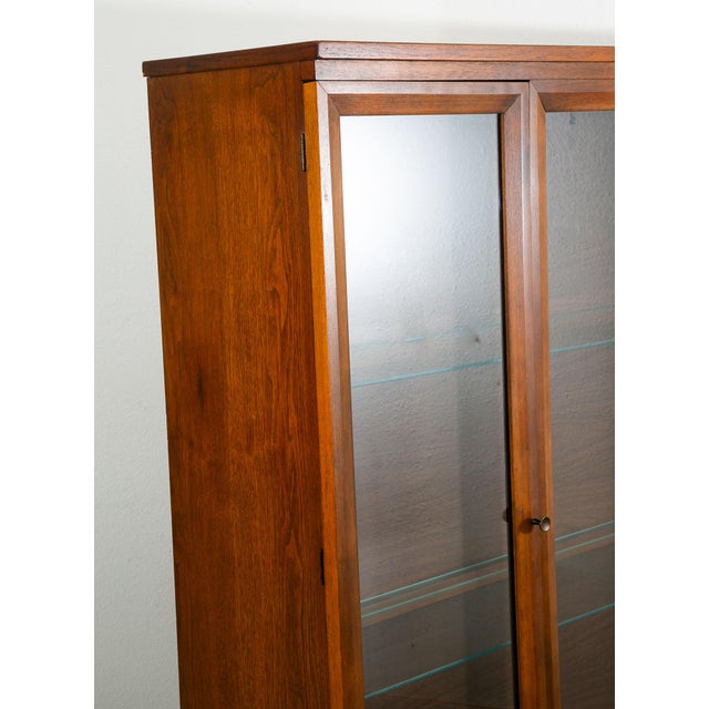 1960s Mid Century Modern China Cabinet Garrison Hutch Glass Display Danish Furniture M For Sale - Image 11 of 12