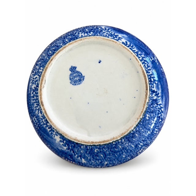 Victorian Early 20th Century Staffordshire Blue & White Vase For Sale - Image 3 of 3