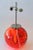 Red Vintage Art Deco WMF Glass and Chrome Sphere Sculptural Table or Side Lamp Red, Black, Orange For Sale - Image 8 of 10