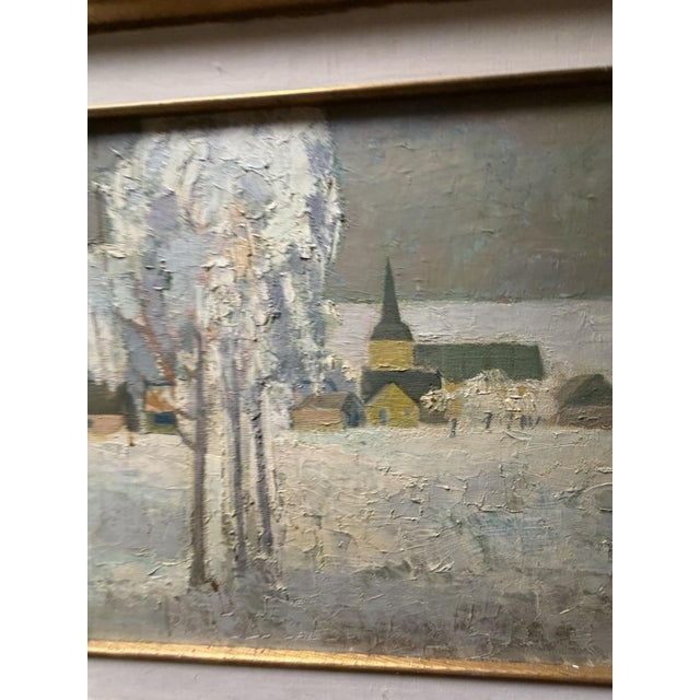 Albert Ference, Boží Dar, Wintertime, Oil Painting on Panel For Sale - Image 12 of 13
