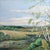Stunning large original oil painting of an idyllic country scene with a birch tree and river in the foreground and a tiny...