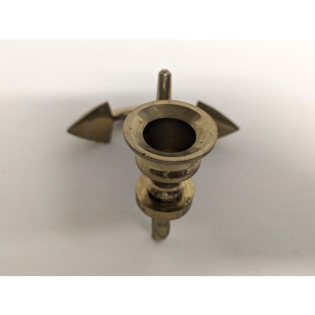 Vintage Brass Anchor Candle Holder For Sale In Raleigh - Image 6 of 6